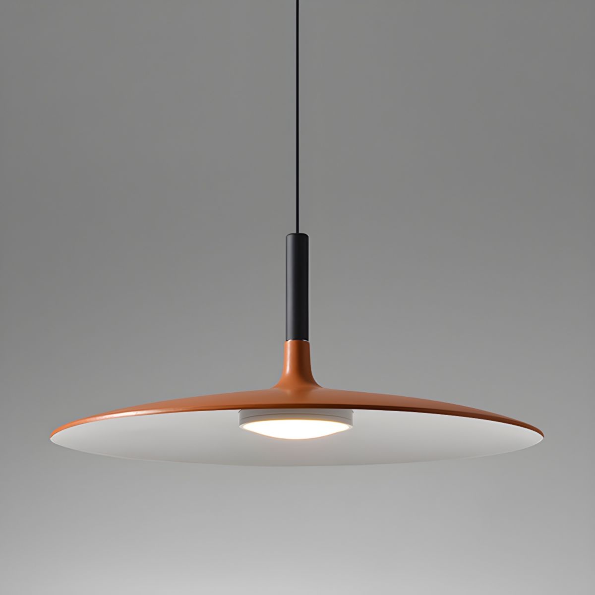 Flat Disc Hanging Pendant Light for Living Room | LED