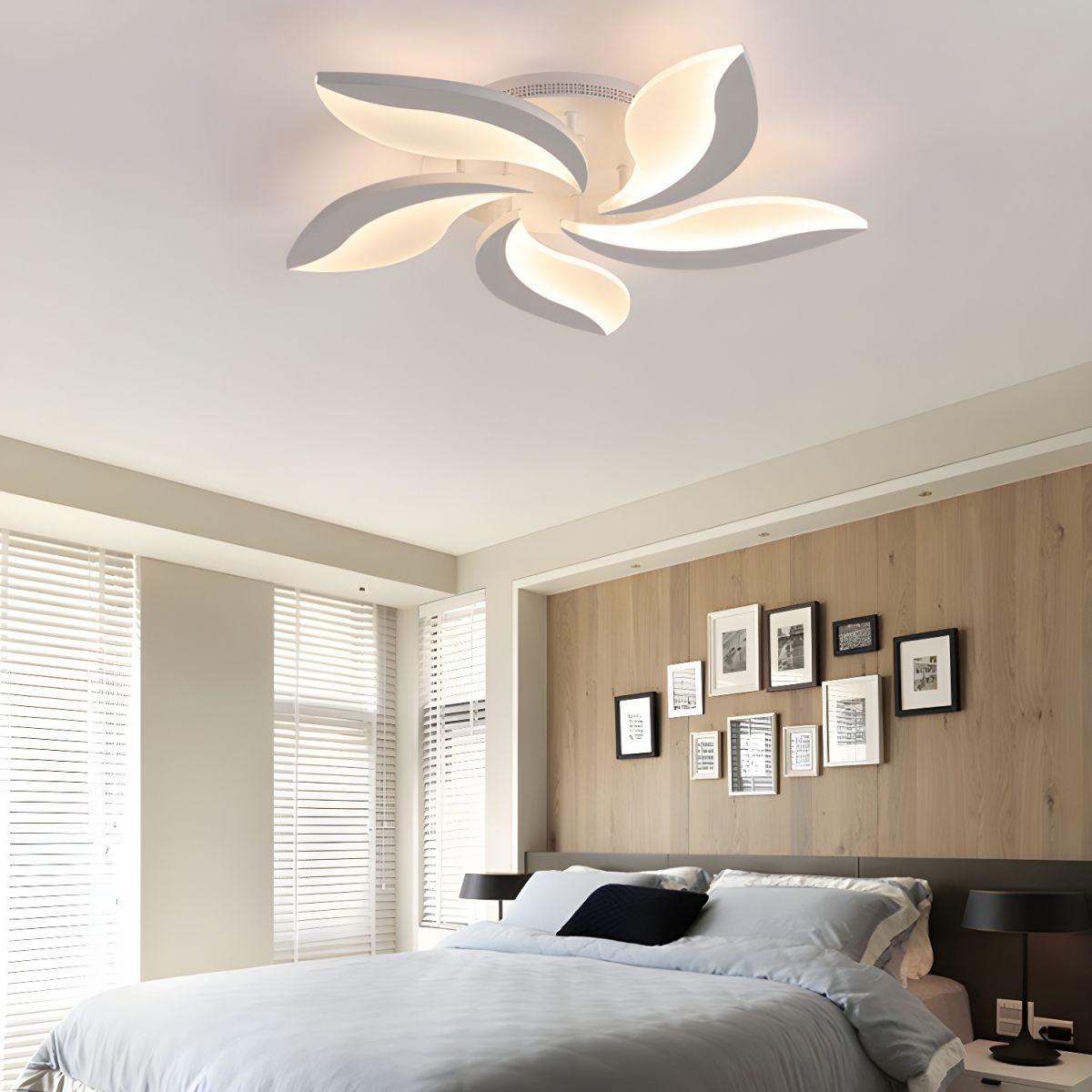 Flower Petal LED Ceiling Light for Bedroom | Modern