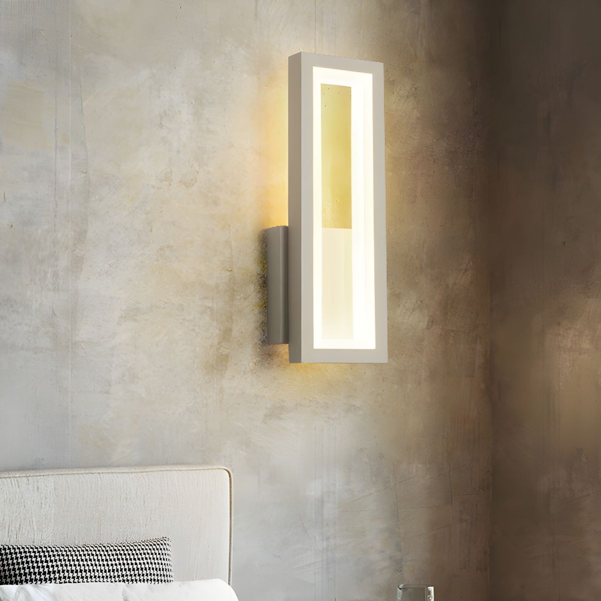 Framed Rectangular LED Wall Light for Living Room | Modern