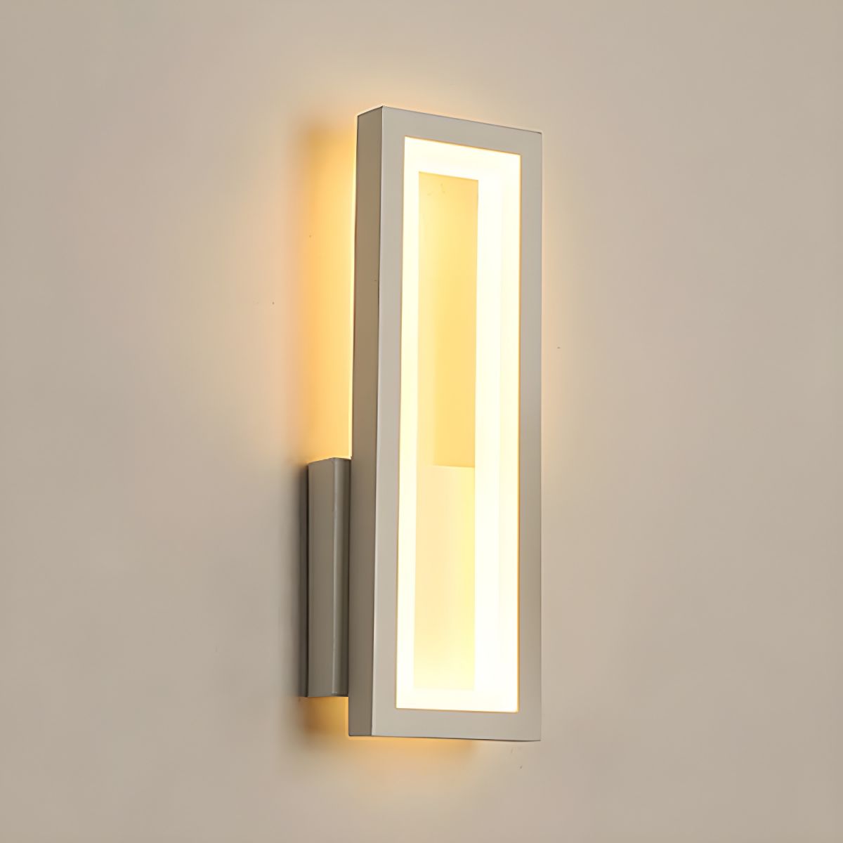 Framed Rectangular LED Wall Light for Living Room | Modern