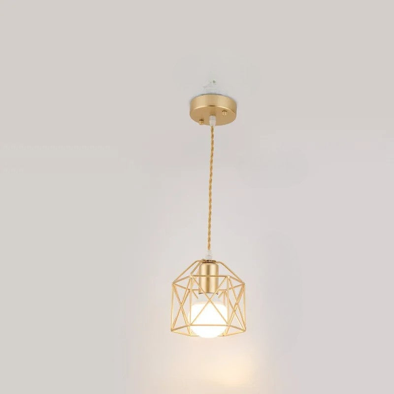 Geometric Hanging Pendant Light for Living Room | Industrial