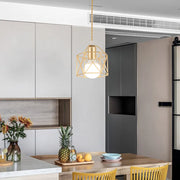 Geometric Hanging Pendant Light for Living Room | Industrial