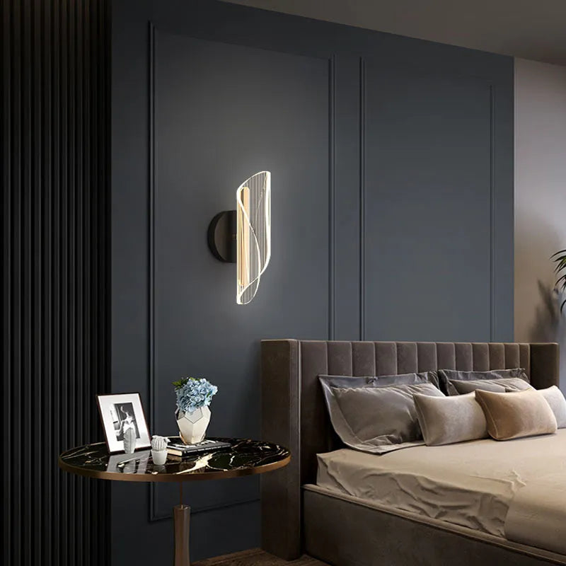 Geometric LED Wall Light for Bedroom | Modern