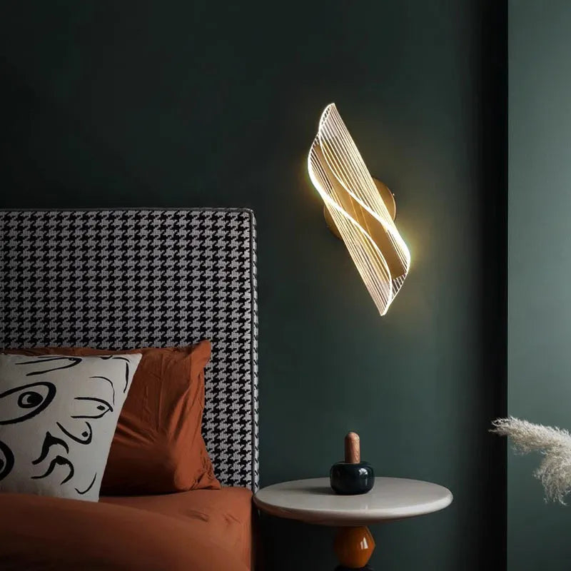 Geometric LED Wall Light for Bedroom | Modern
