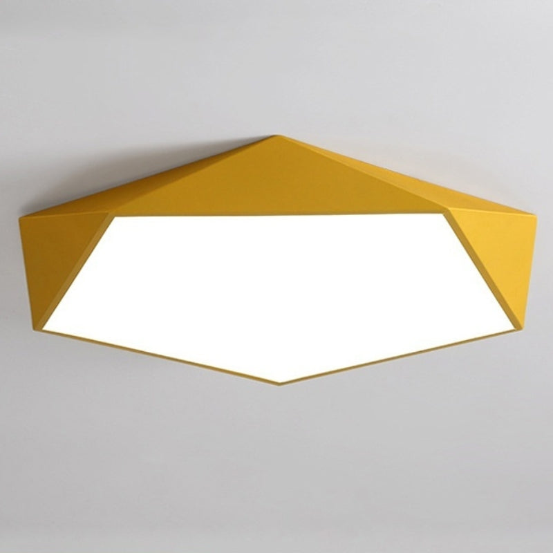 Geometric Macaron LED Ceiling Light for Bedroom | Kids