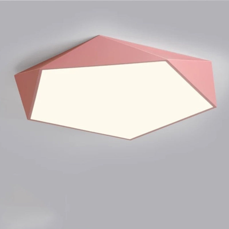 Geometric Macaron LED Ceiling Light for Bedroom | Kids