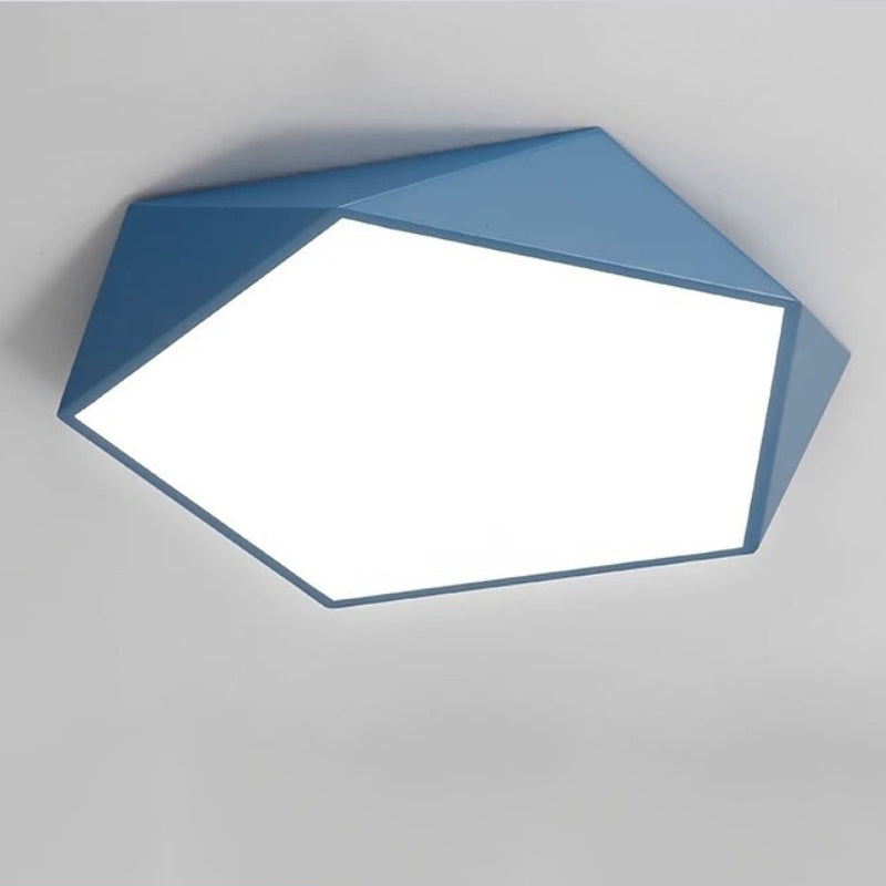 Geometric Macaron LED Ceiling Light for Bedroom | Kids
