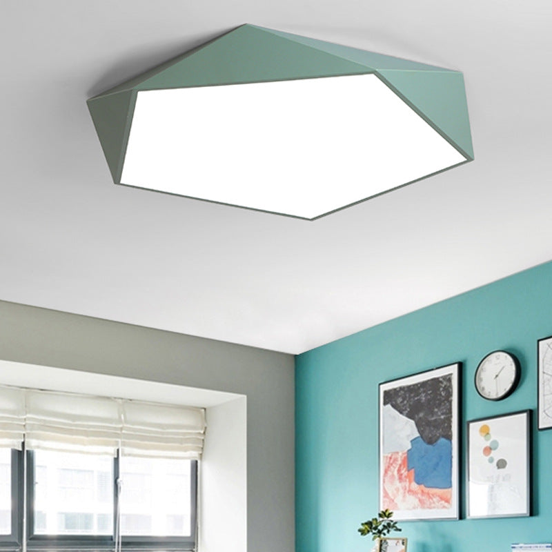 Geometric Macaron LED Ceiling Light for Bedroom | Kids