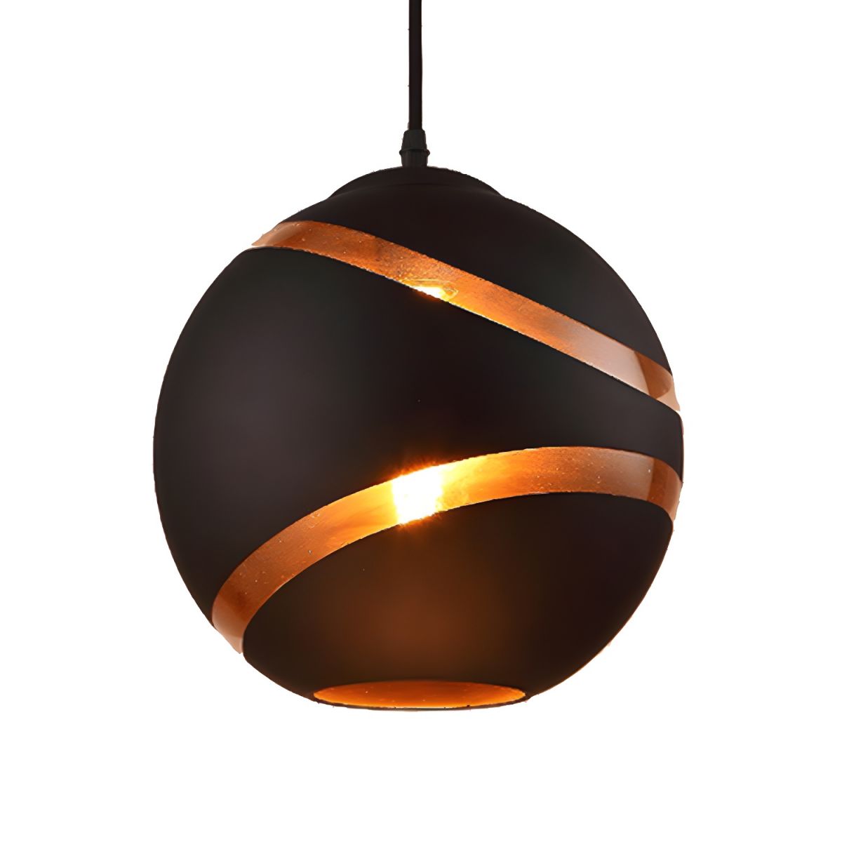 Globe Hanging Pendant Light Spiral Design | Living Room