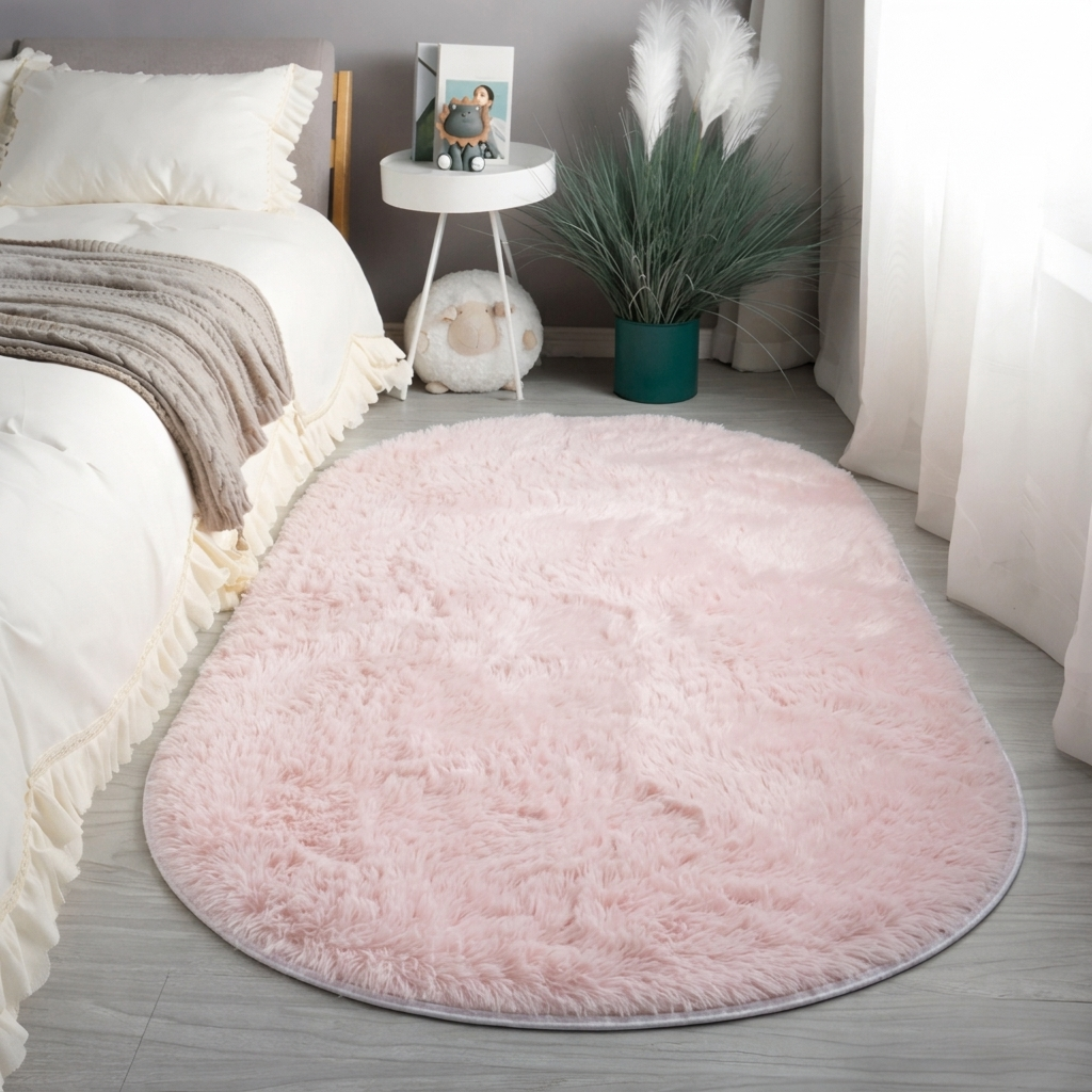 Large Non-Slip Rugs for Bedroom and Living Room | Oval
