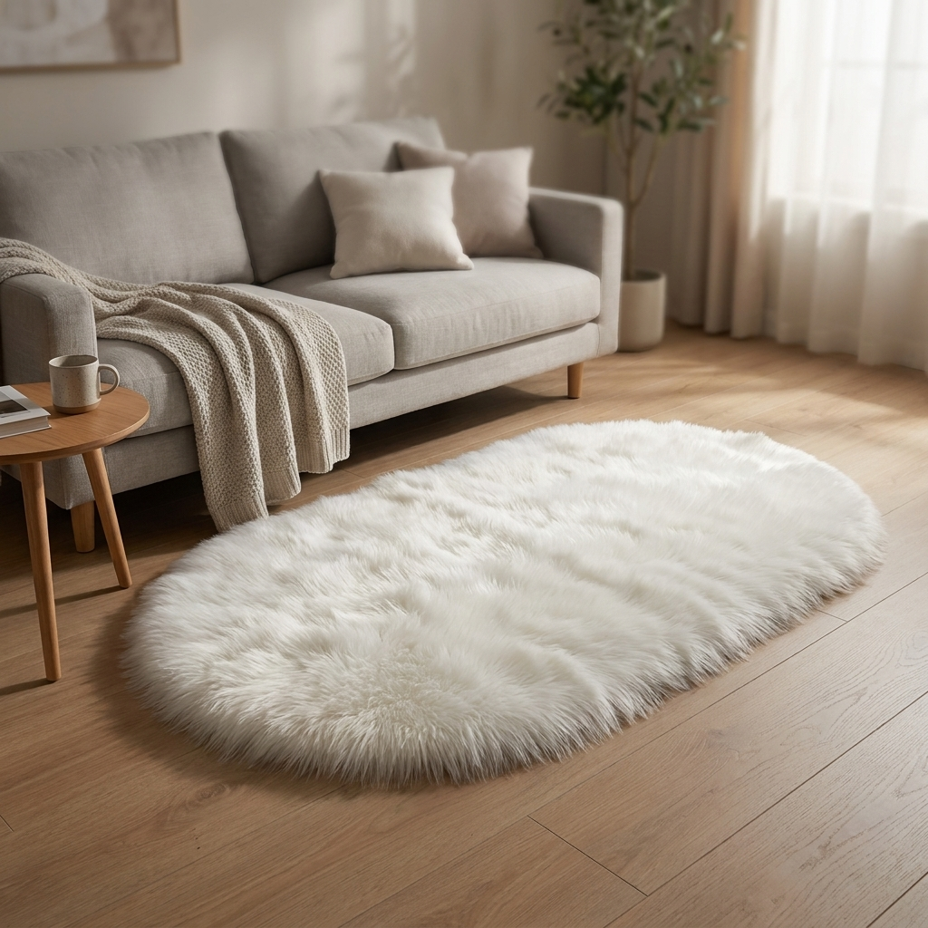 Large Non-Slip Rugs for Bedroom and Living Room | Oval
