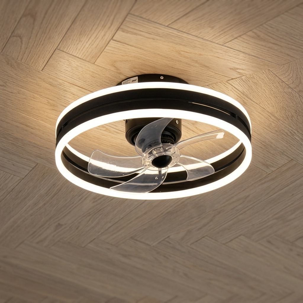 LED Ceiling Fans With Ring Light For Living Room Bedroom | Modern
