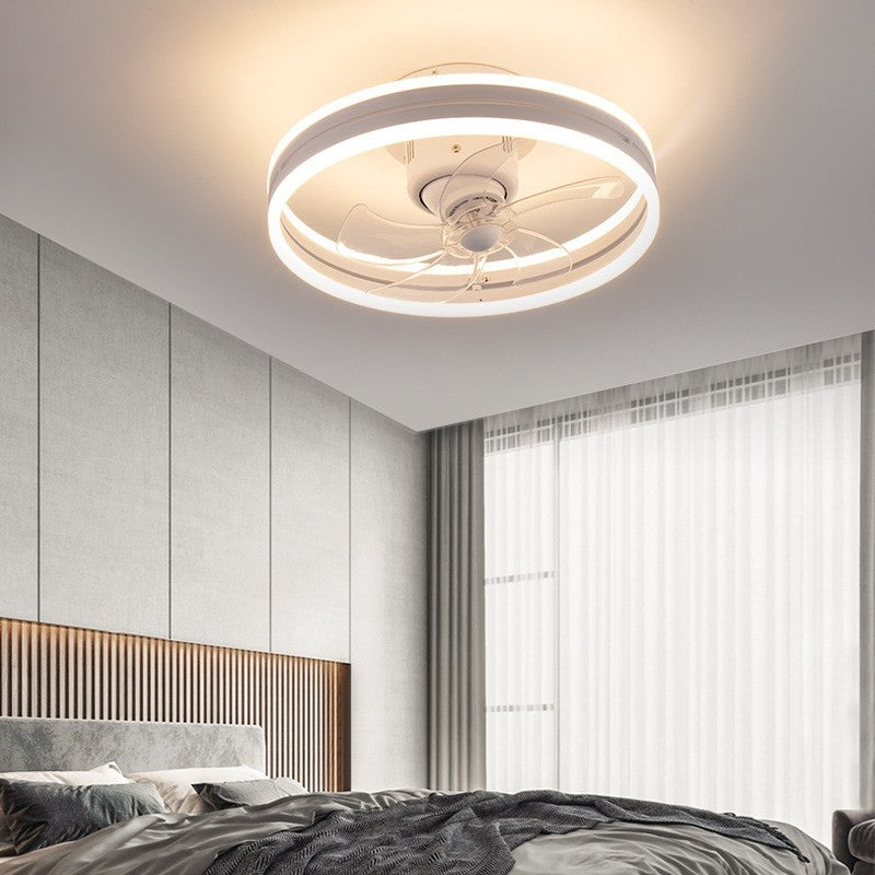 LED Ceiling Fans With Ring Light For Living Room Bedroom | Modern