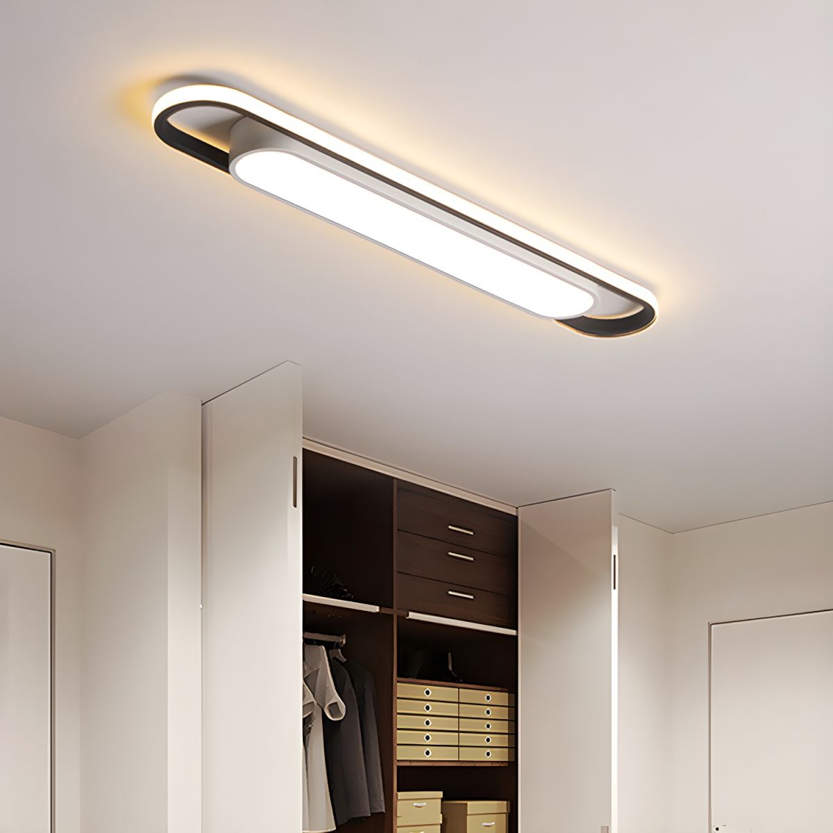 Oblong LED Bar Ceiling Light for Dining Room | Flush Mount
