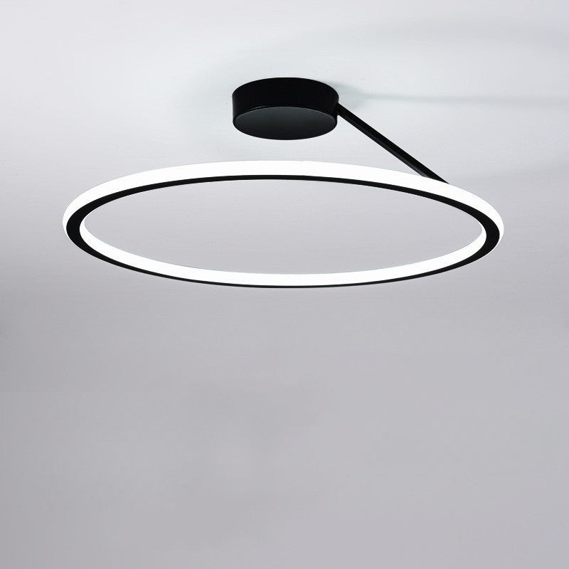 Offset Arm Ring LED Ceiling Light for Bedroom | Modern