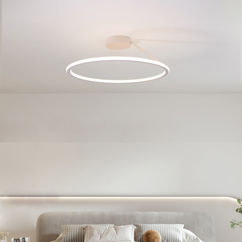 Offset Arm Ring LED Ceiling Light for Bedroom | Modern