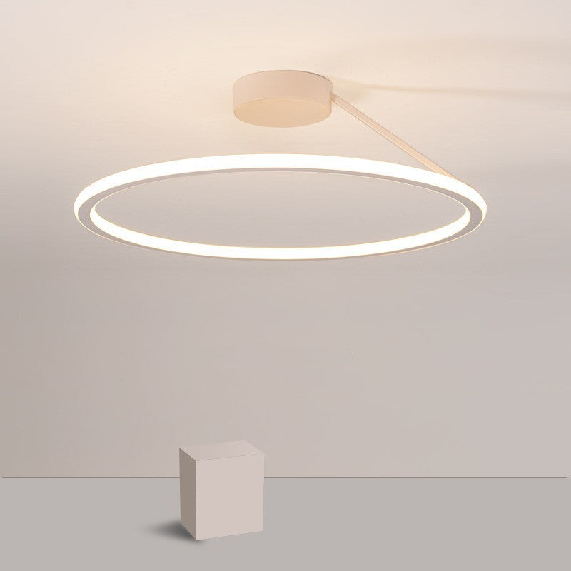 Offset Arm Ring LED Ceiling Light for Bedroom | Modern