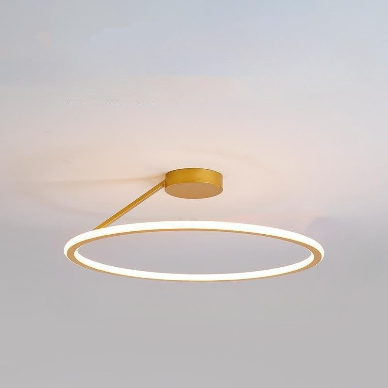 Offset Arm Ring LED Ceiling Light for Bedroom | Modern