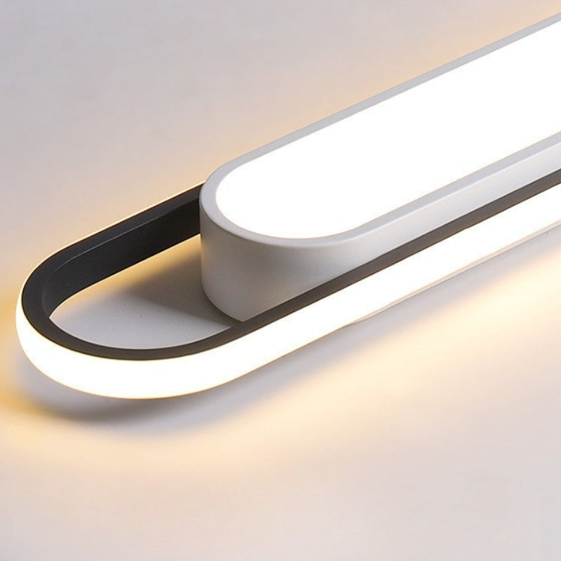 Oval LED Flush Ceiling Light for Hallway | Slim