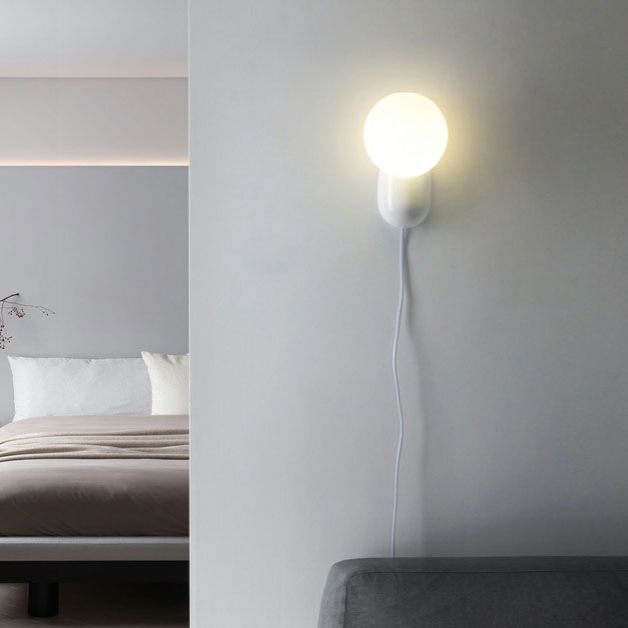 Plug In Globe Wall Light for Bedroom | Bedside