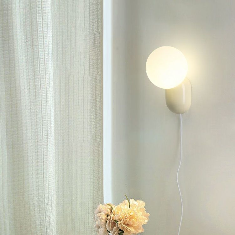 Plug In Globe Wall Light for Bedroom | Bedside