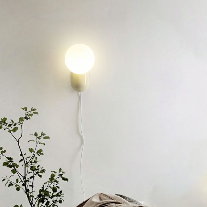 Plug In Globe Wall Light for Bedroom | Bedside