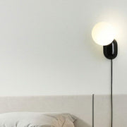 Plug In Globe Wall Light for Bedroom | Bedside