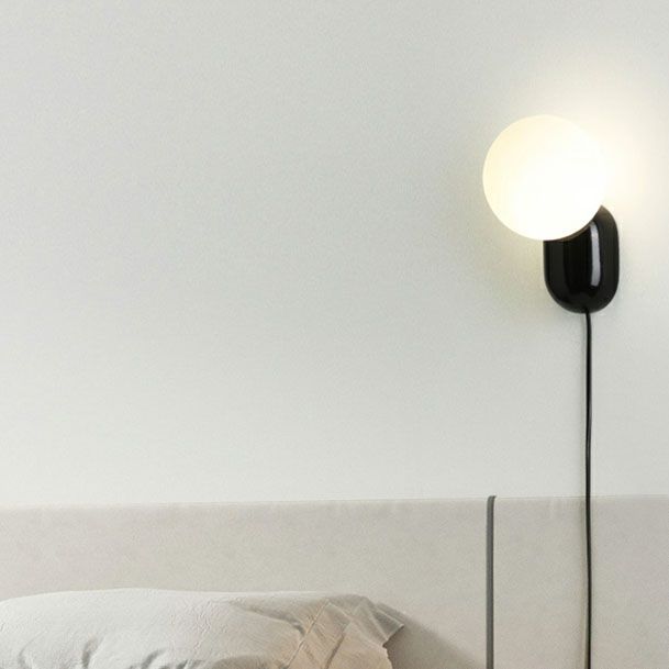 Plug In Globe Wall Light for Bedroom | Bedside