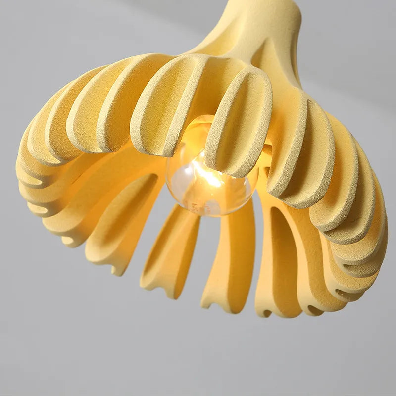 Ribbed Tulip Hanging Pendant Light for Living Room | Nordic