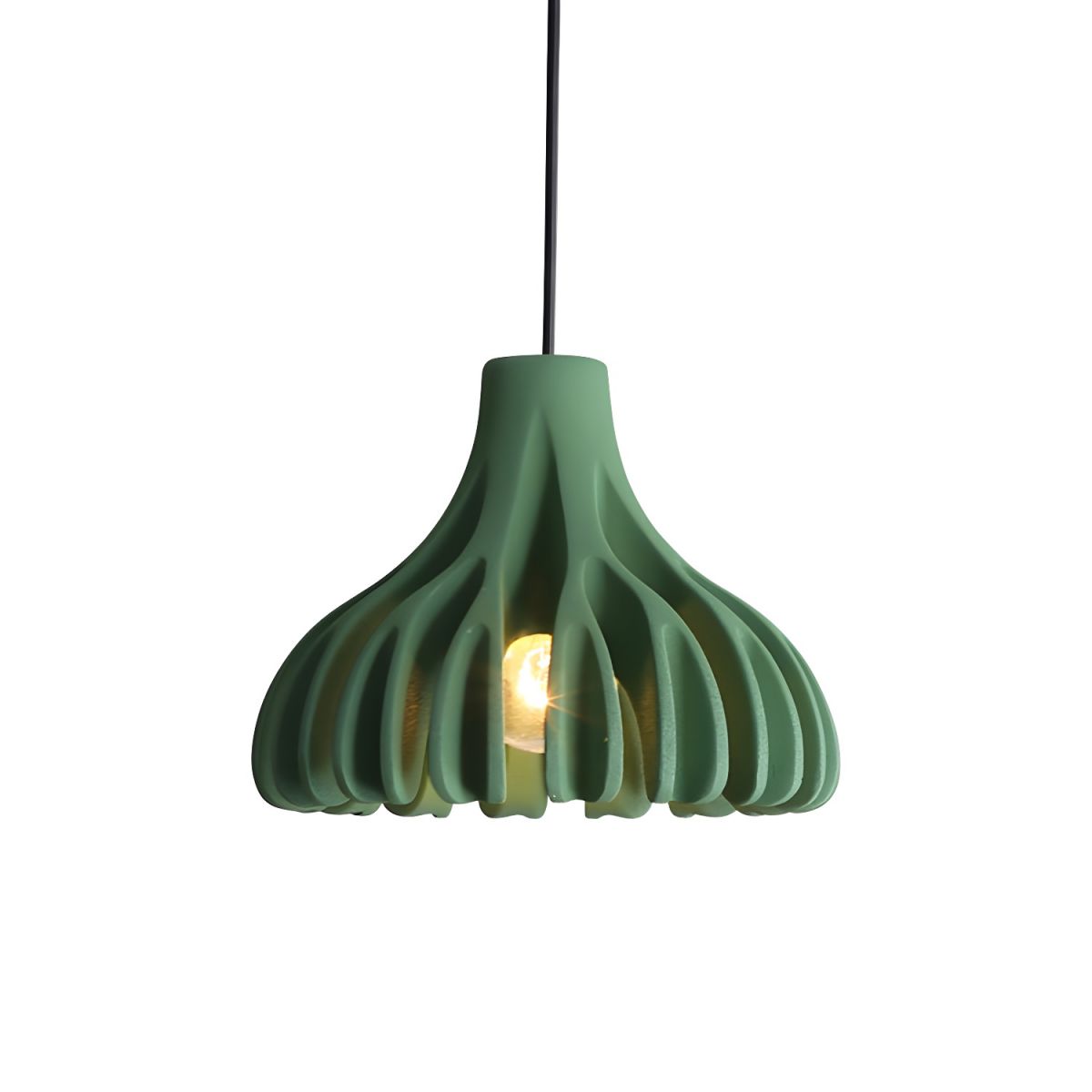 Ribbed Tulip Hanging Pendant Light for Living Room | Nordic