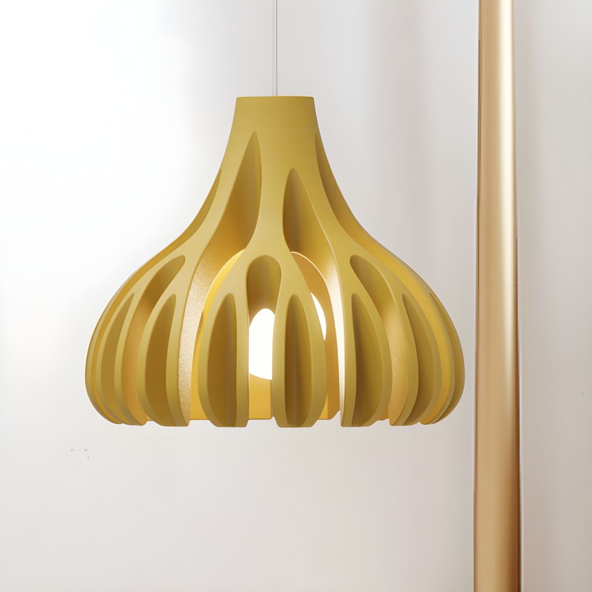 Ribbed Tulip Hanging Pendant Light for Living Room | Nordic