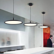 Round LED Panel Hanging Pendant Light for Dining Room | Slim