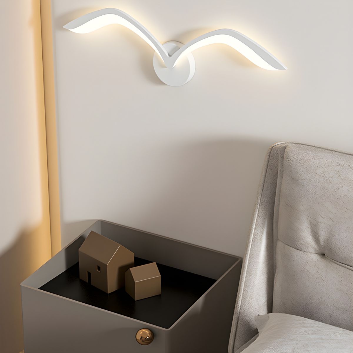 Seagull Wing LED Wall Light for Bedroom | Modern