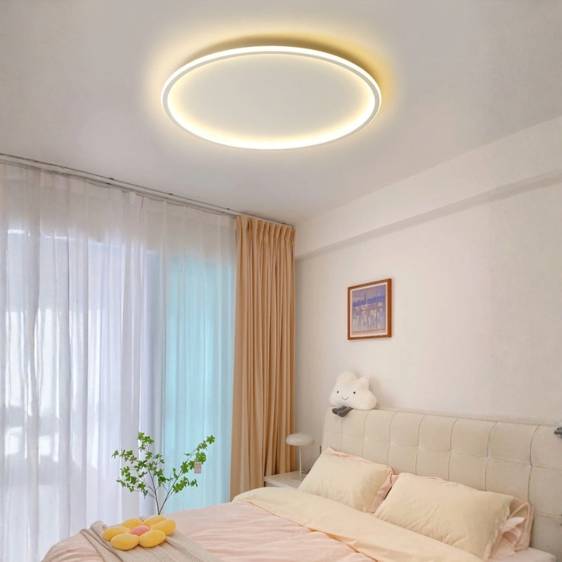 Slim Halo Ring LED Ceiling Light for Bedroom | Modern