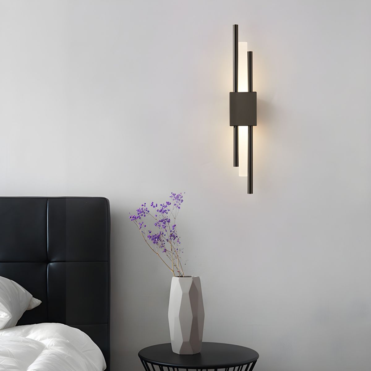 Staggered Twin Tube LED Wall Light for Bedroom | Modern