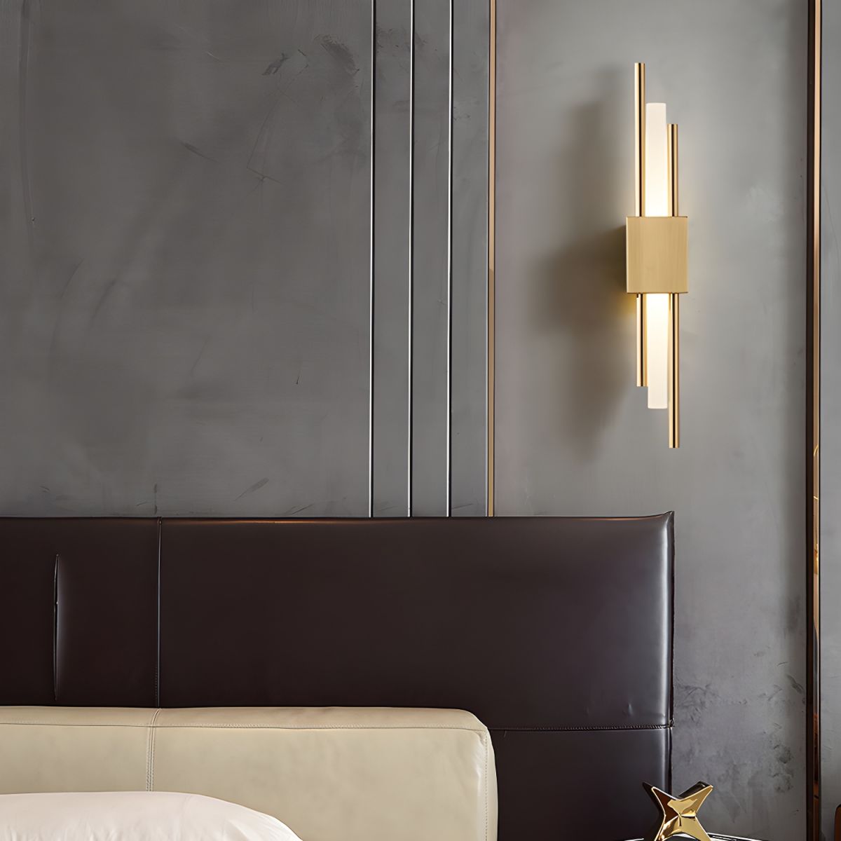 Staggered Twin Tube LED Wall Light for Bedroom | Modern