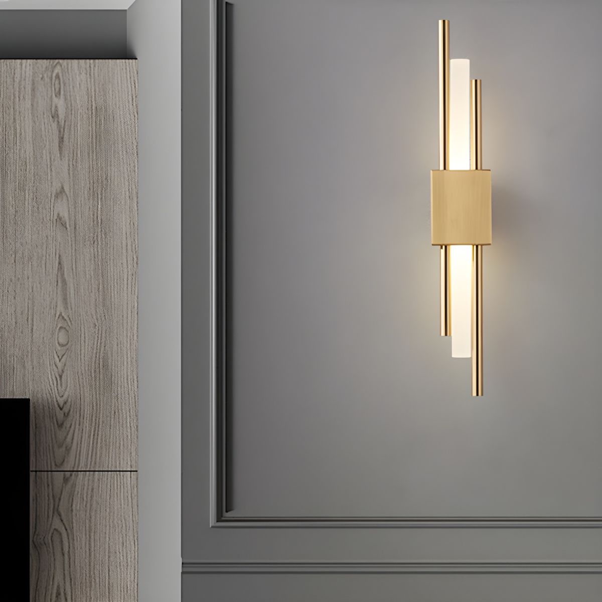 Staggered Twin Tube LED Wall Light for Bedroom | Modern