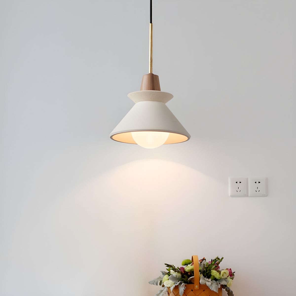 Tiered Cone Hanging Pendant Light for Bedroom | Nordic