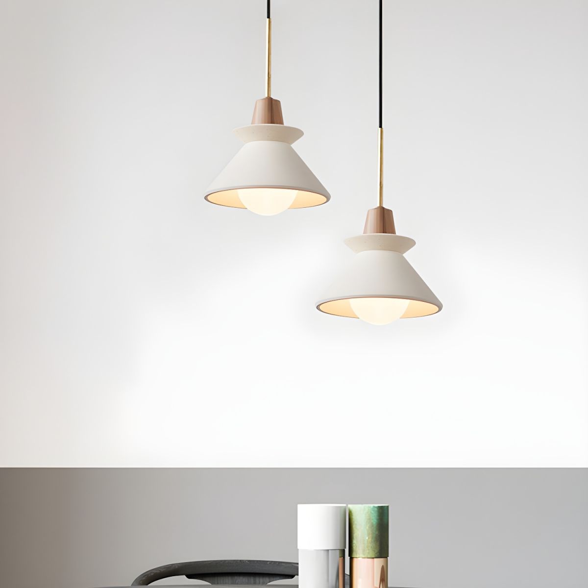 Tiered Cone Hanging Pendant Light for Bedroom | Nordic