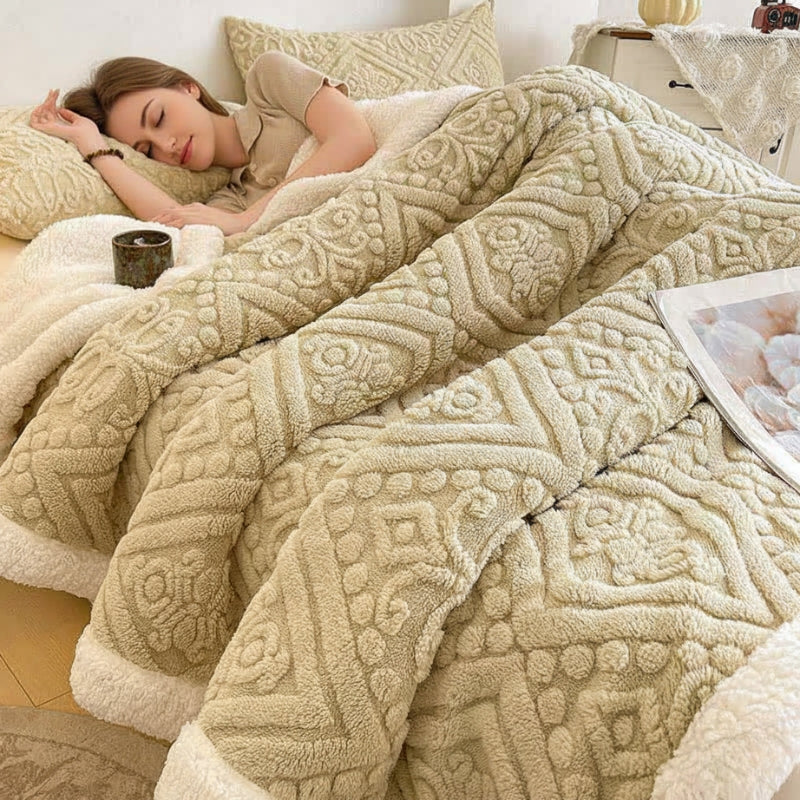 Weighted Blankets Embossed Fleece Bed | Pastel