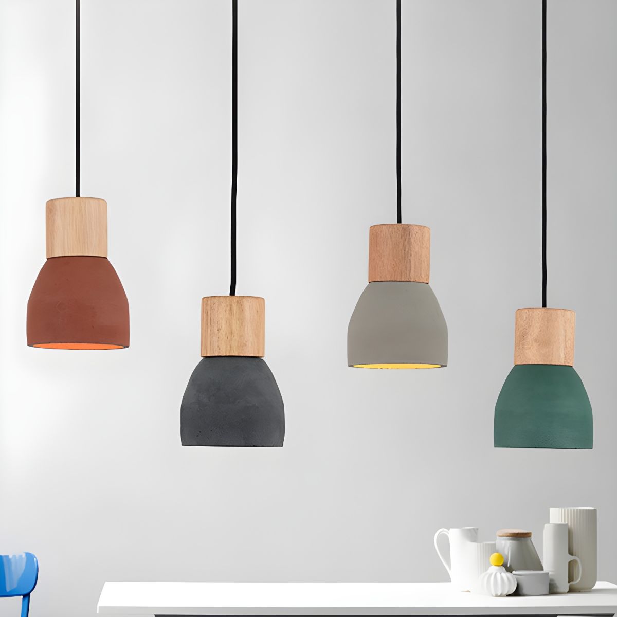 Wooden Bell Hanging Pendant Light for Living Room | Retro