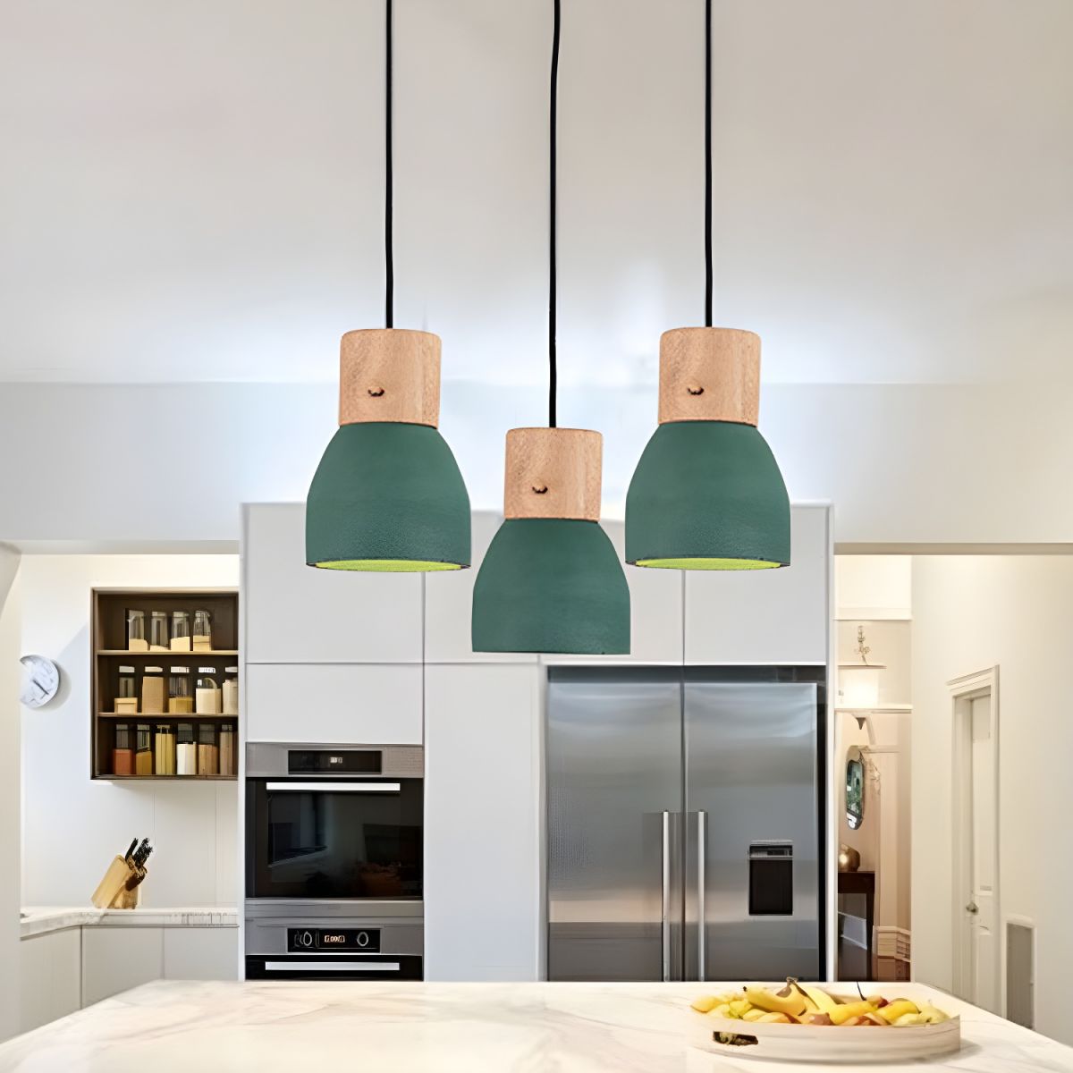 Wooden Bell Hanging Pendant Light for Living Room | Retro