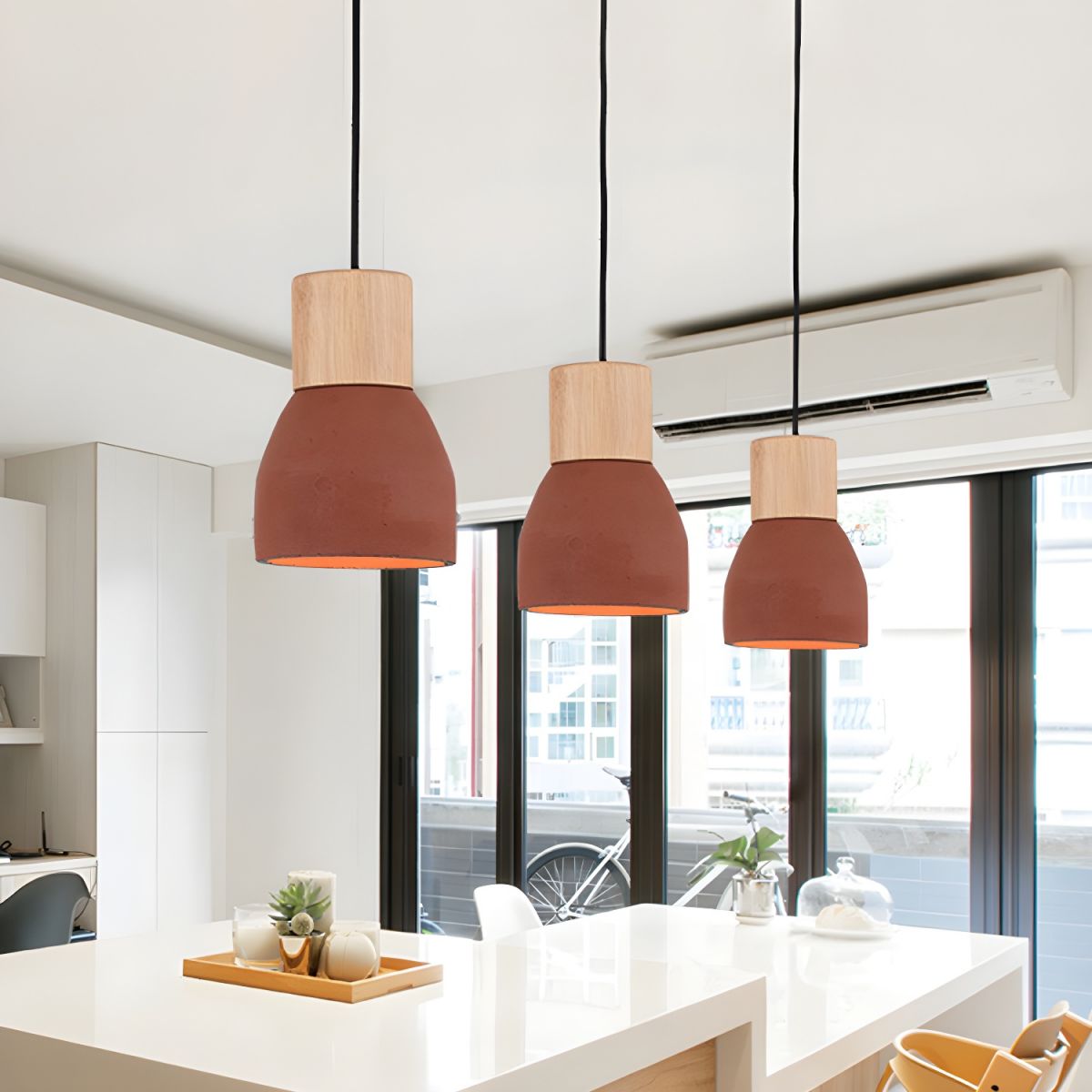 Wooden Bell Hanging Pendant Light for Living Room | Retro