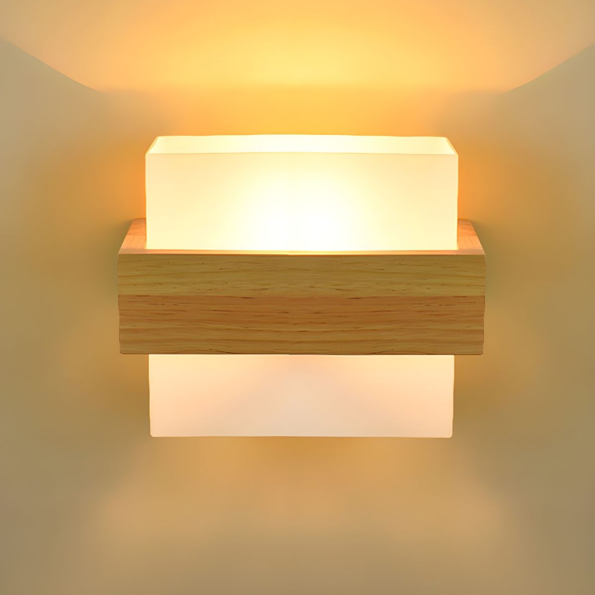 Wooden Up & Down Wall Light for Bedroom | Nordic